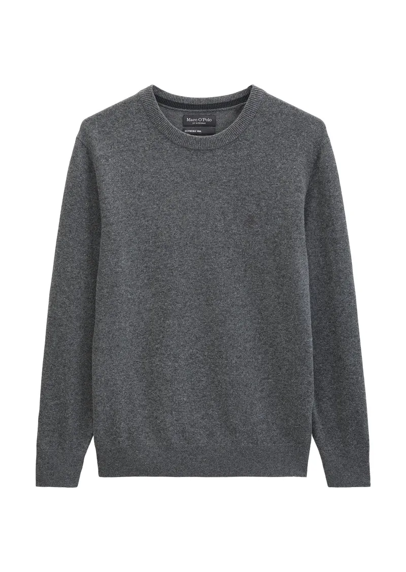 Knit Pullovers Longsleeve, Graphic Grey Melange