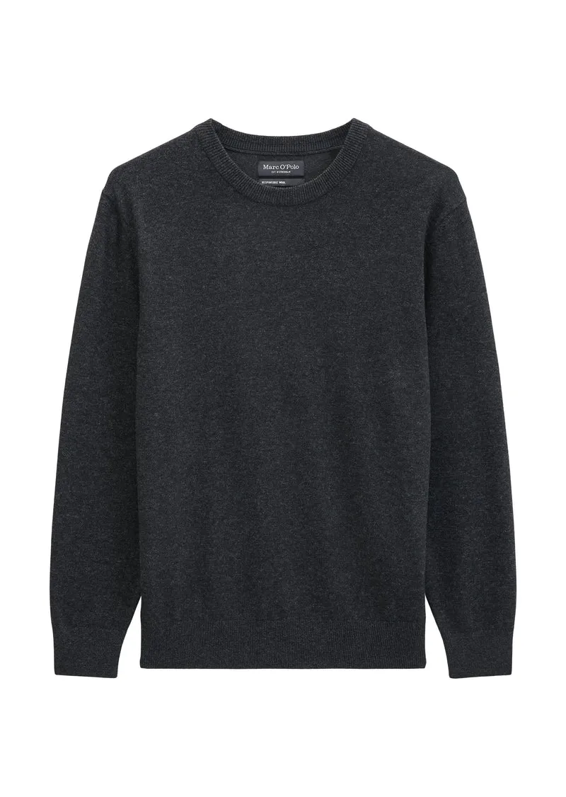 Knit Pullovers Longsleeve, Dark Grey Melange