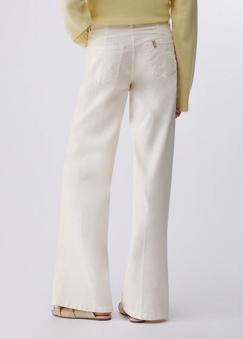 Flared Trousers with Belt