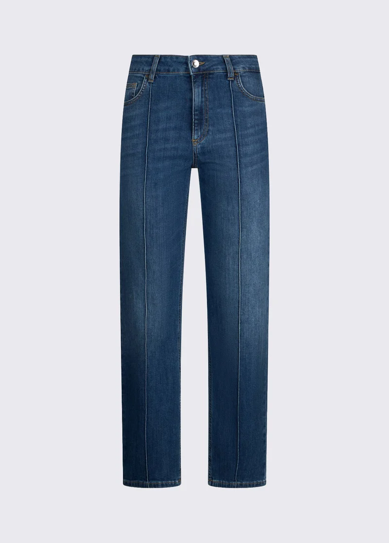 High-Rise Straight-Leg Jeans