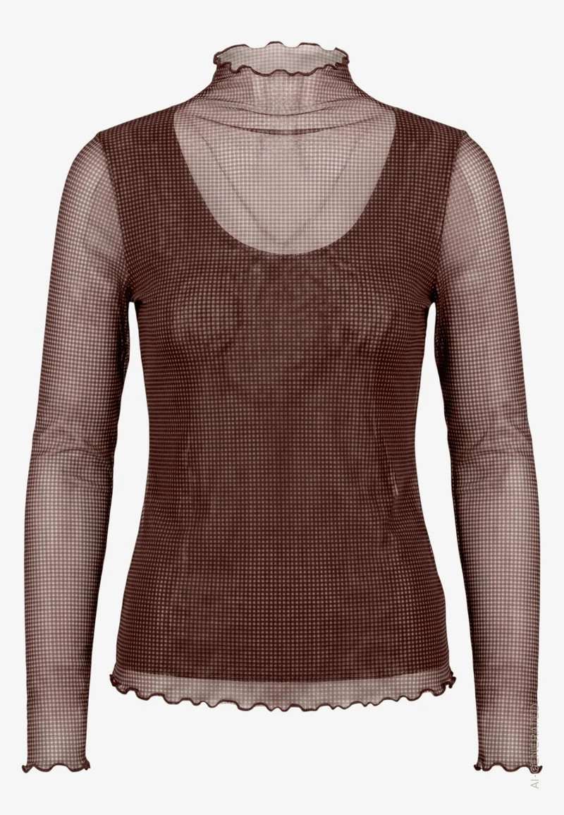Shirt Kurz 1/1 Arm, Beige/Brown