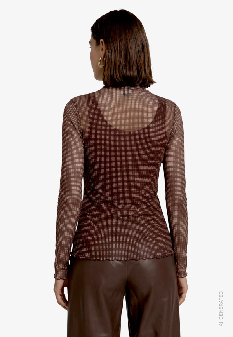 Shirt Kurz 1/1 Arm, Beige/Brown