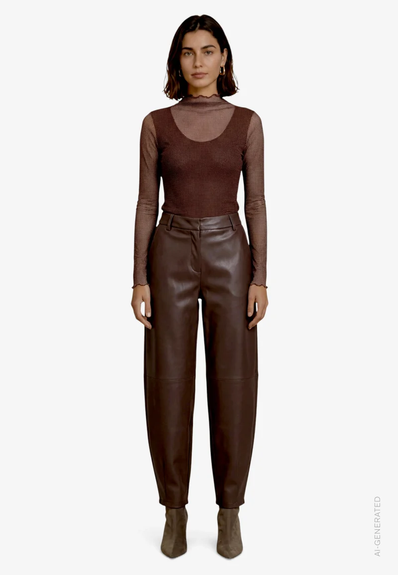 Shirt Kurz 1/1 Arm, Beige/Brown