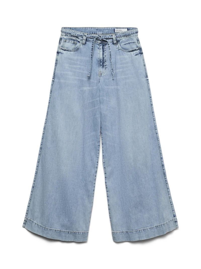 VMAISA MR WIDE PALAZZO JEANS MIX, Light Blue Denim