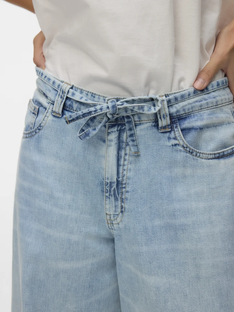 VMAISA MR WIDE PALAZZO JEANS MIX, Light Blue Denim