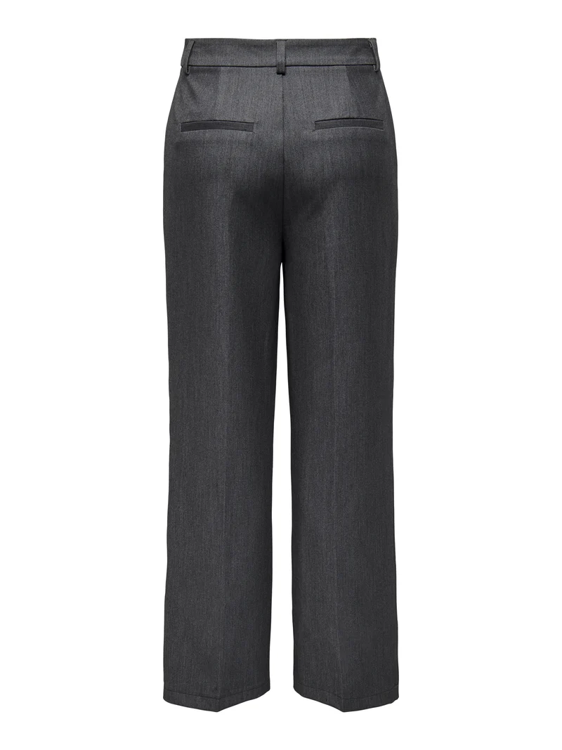 ONLHATTIE-LANA HW W MEL PANT TLR NO, Dark Grey Melange