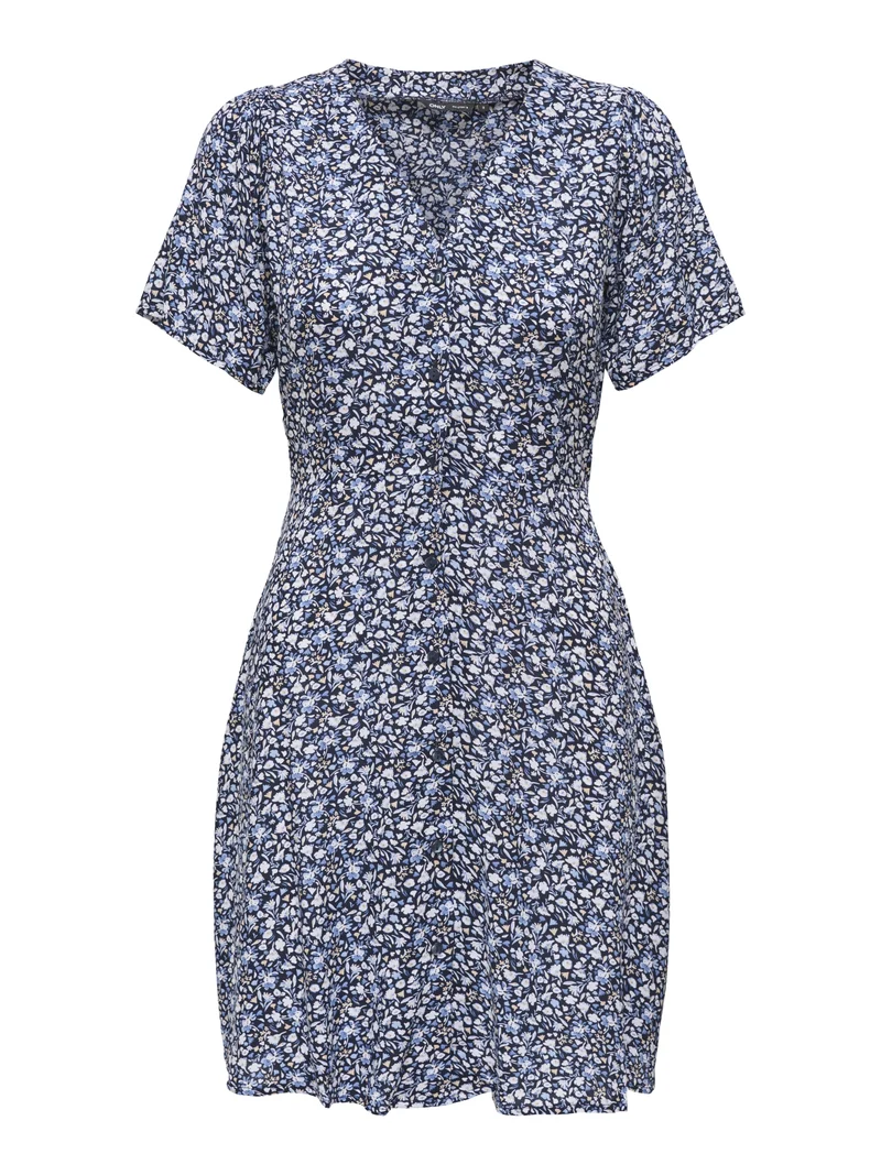 ONLEVIDA S/S SHORT DRESS WVN NOOS, Night Sky/SOFIA WHITE BLUE DITSY