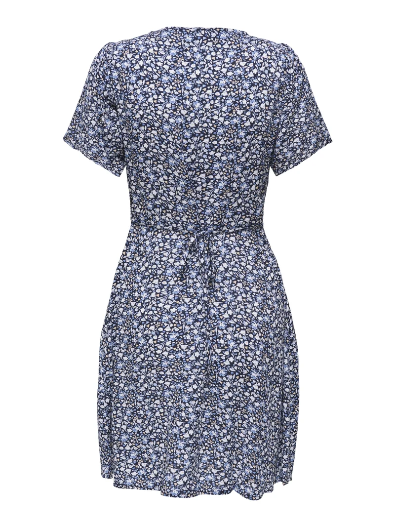ONLEVIDA S/S SHORT DRESS WVN NOOS, Night Sky/SOFIA WHITE BLUE DITSY
