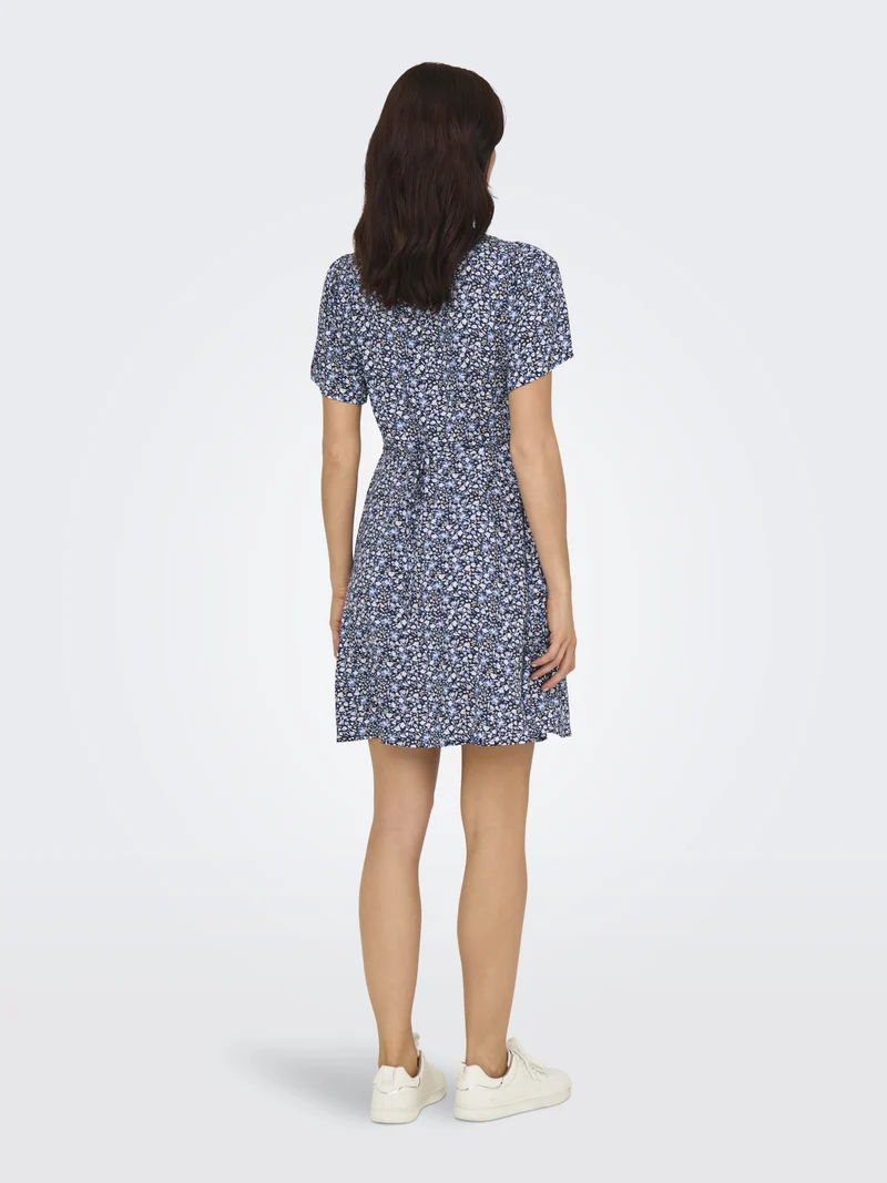 ONLEVIDA S/S SHORT DRESS WVN NOOS, Night Sky/SOFIA WHITE BLUE DITSY