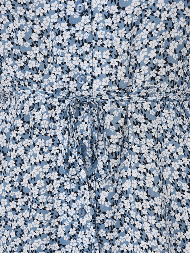 ONLEVIDA S/S SHORT DRESS WVN NOOS, Provincial Blue/SADIE FLOWER