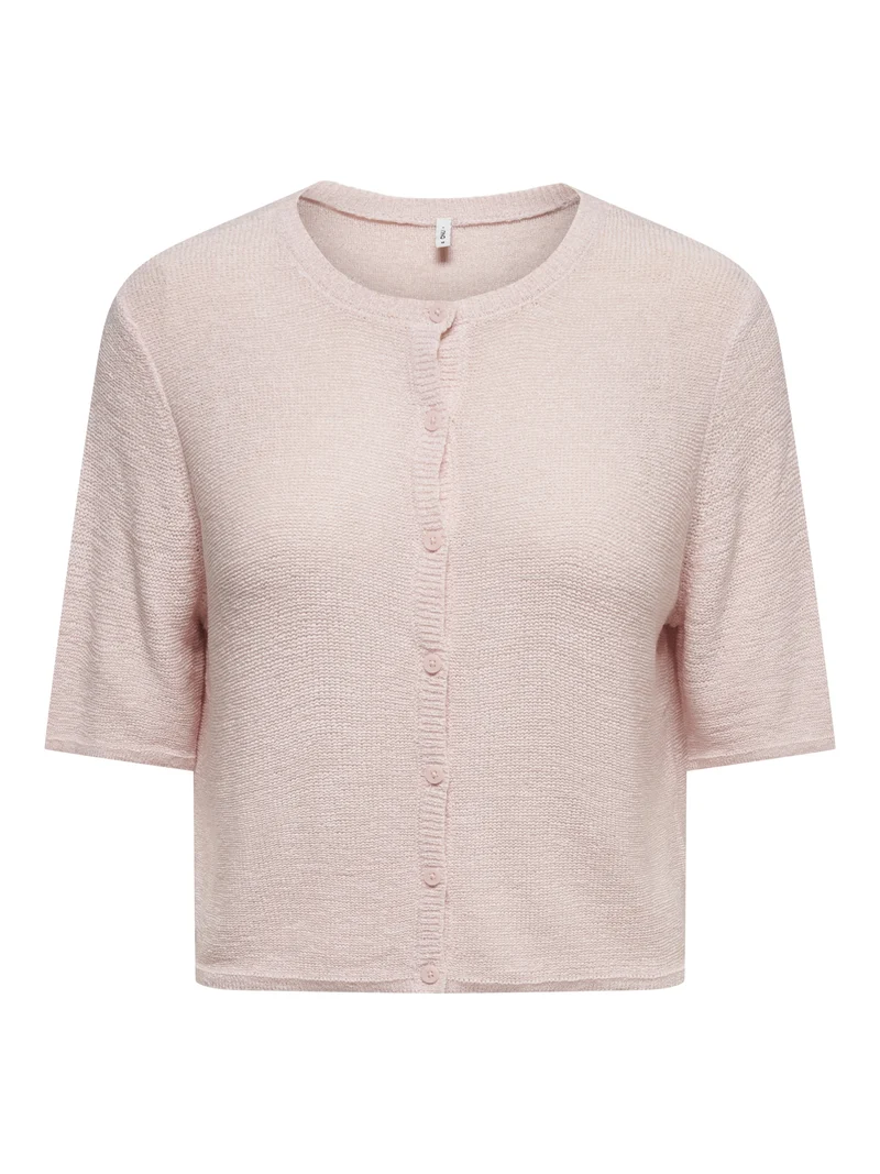 ONLSUNNY 2/4 O-NECK CARDIGAN NCA KN, Pale Lilac/Dtm Button