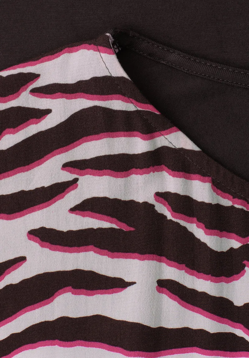 printed mat-mix shirt, minimal rose