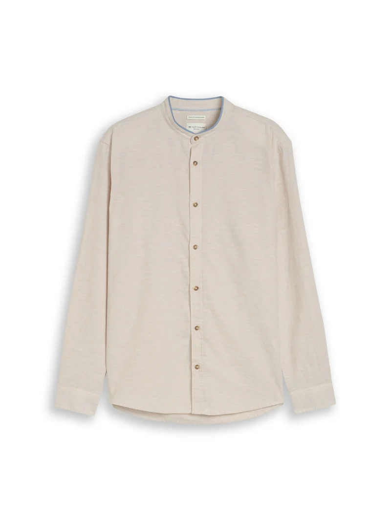 cotton linen shirt, cashew beige chambray