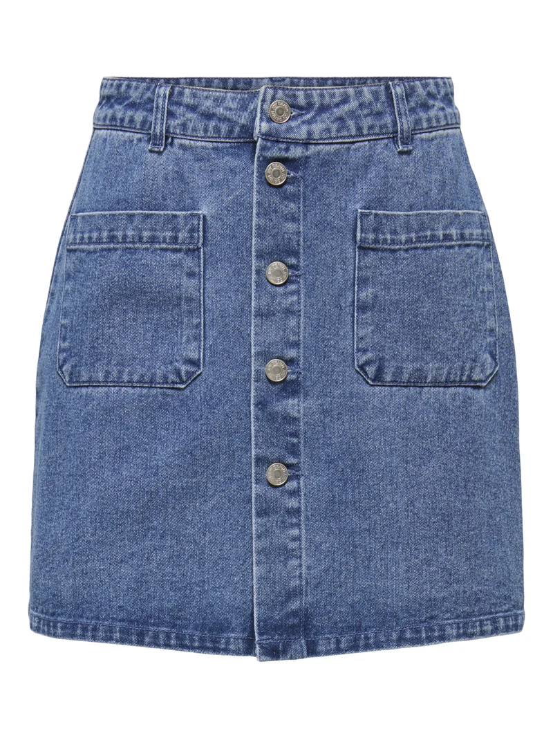 JDYSHIRAZ HW SKIRT DNM, Medium Blue Denim