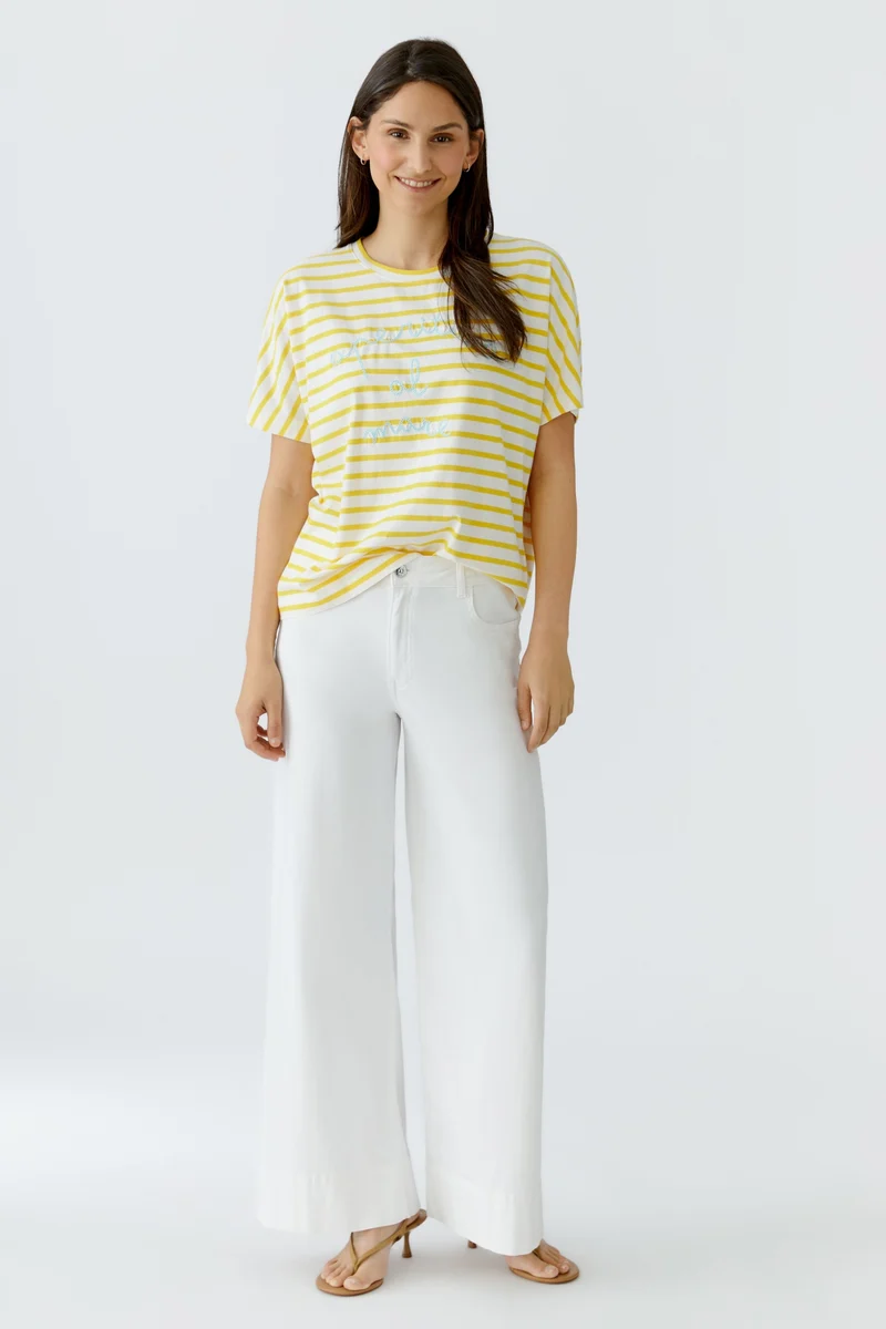 T-Shirt, white yellow