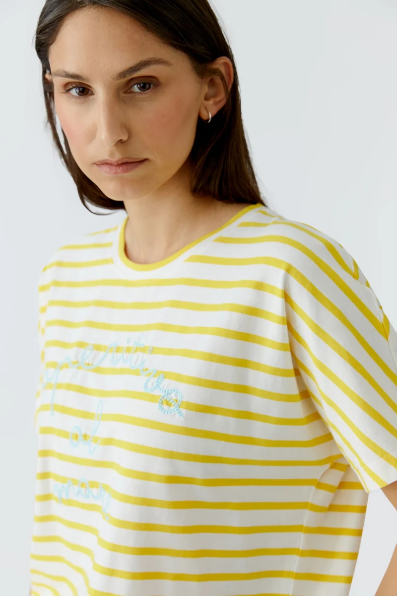 T-Shirt, white yellow