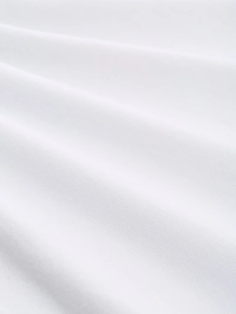 knit shortsleeve crewneck swea, White