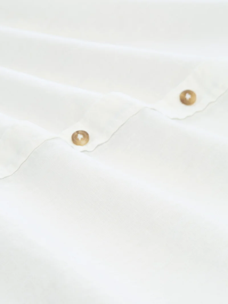 cotton linen shirt, White