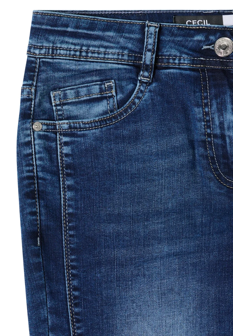 Style Scarlett STRAIGHT Mid Bl, mid blue wash