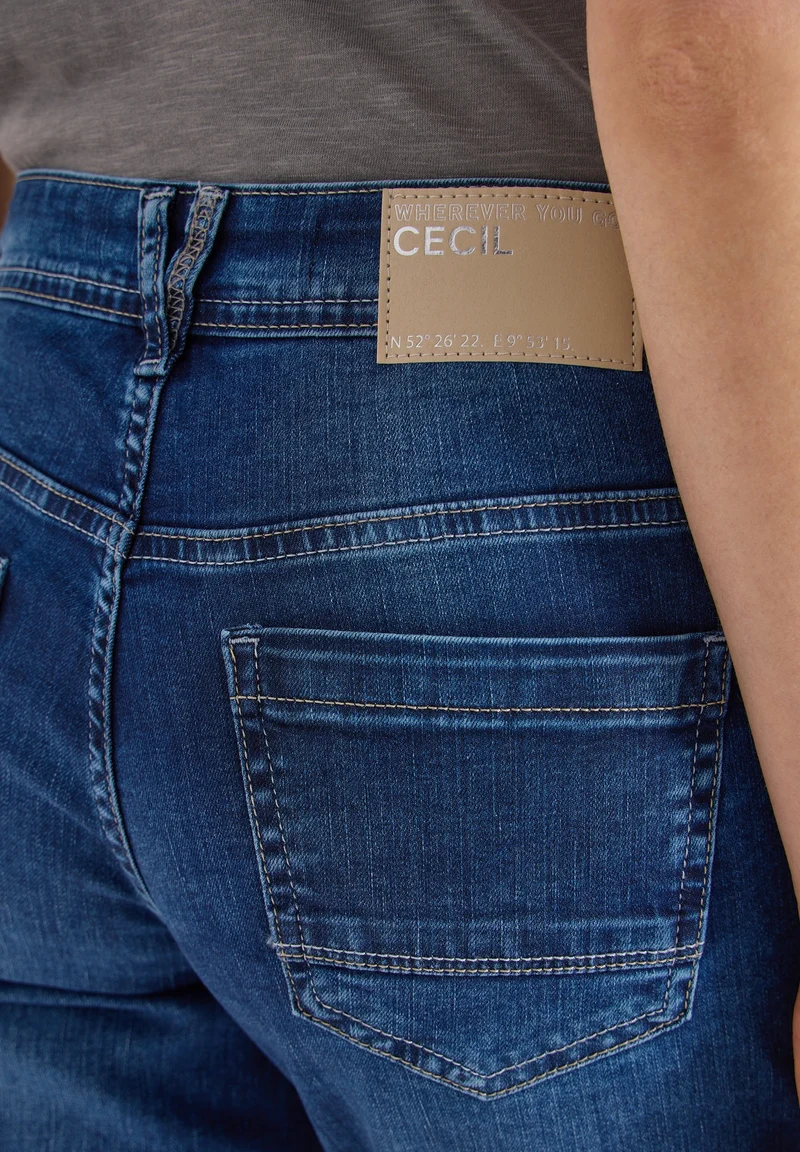 Style Scarlett STRAIGHT Mid Bl, mid blue wash