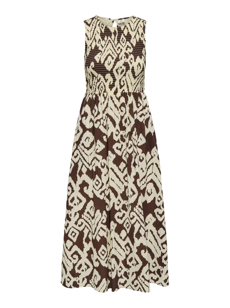 JDYDIEGO S/L SMOCK MIDI DRESS WVN N, Chocolate Torte/31-02-26 CLOUD DANC