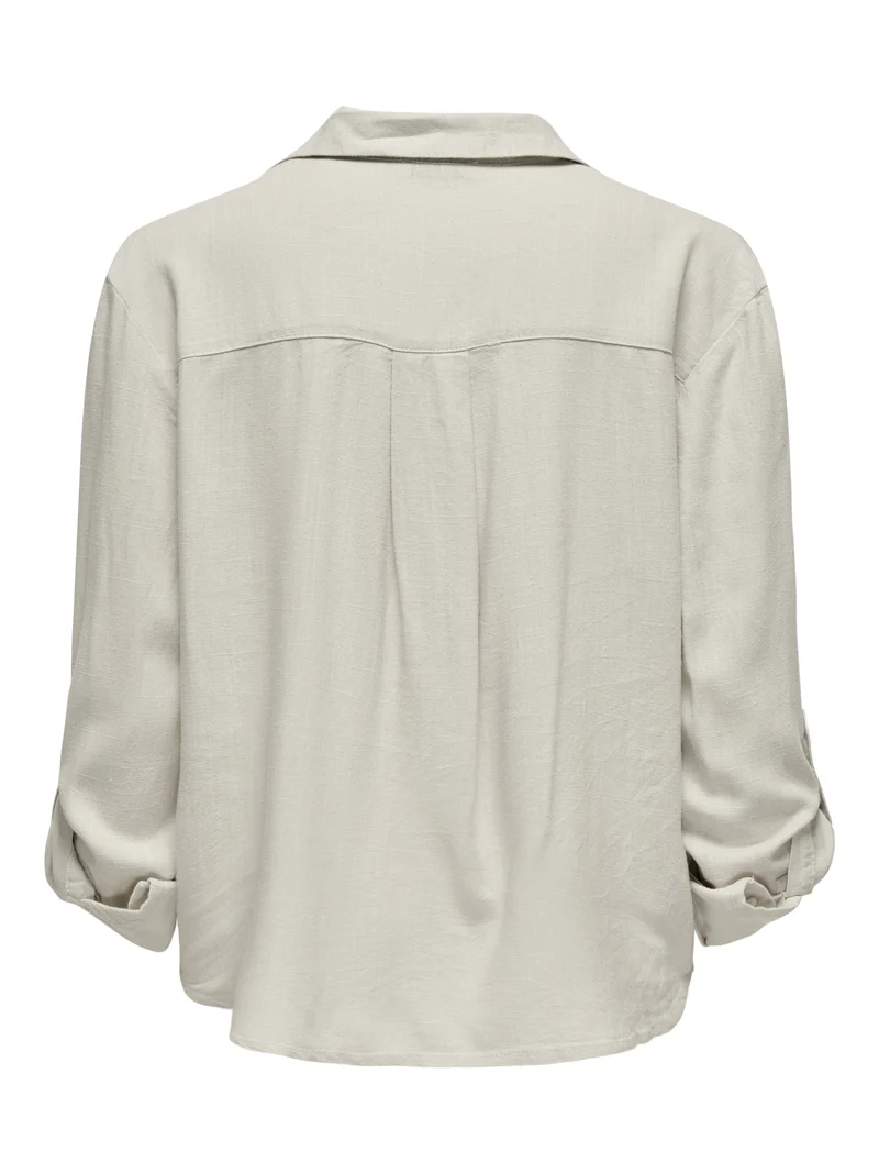 JDYCAYA LINEN LOOSE L/S SHIRT WVN N, Moonbeam