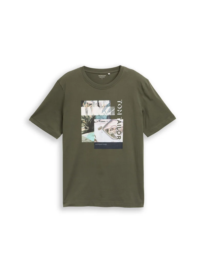 photoprint t-shirt, deep leaf green
