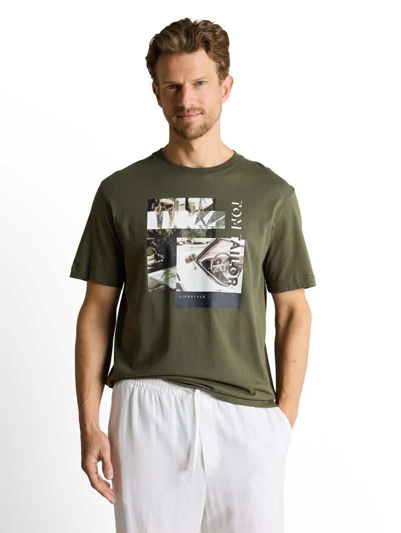 photoprint t-shirt, deep leaf green