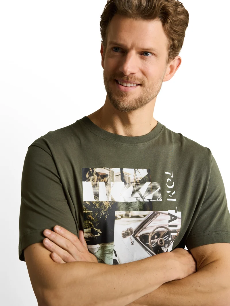 photoprint t-shirt, deep leaf green