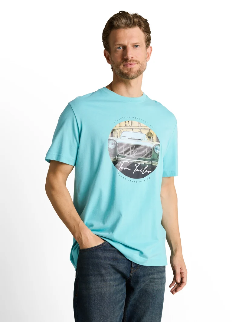 photoprint t-shirt, river teal