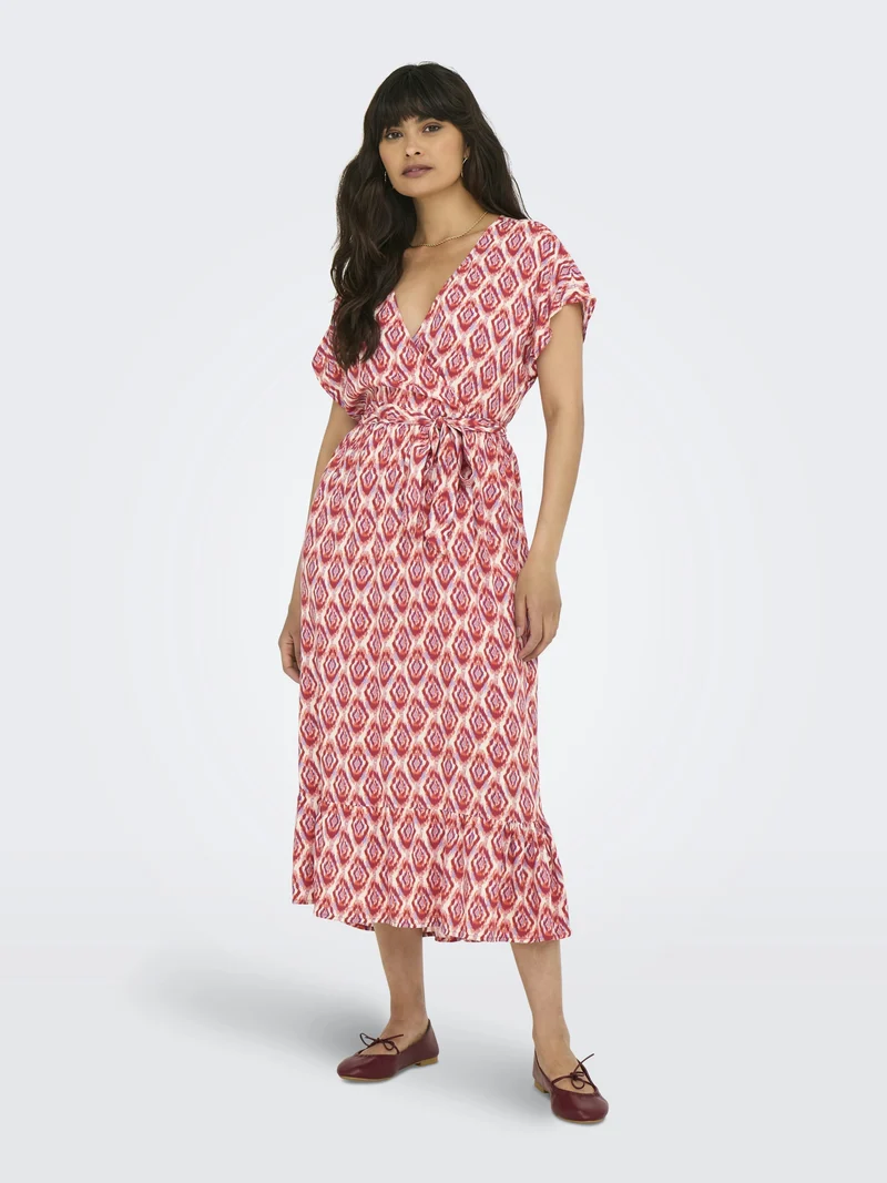 ONLZILLA ADELE SS LONG DRESS NOOS W, Equestrian Red/547 WARM