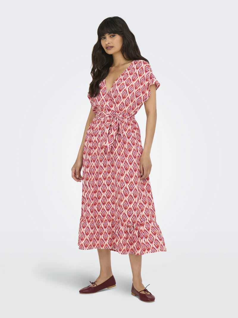 ONLZILLA ADELE SS LONG DRESS NOOS W, Equestrian Red/547 WARM