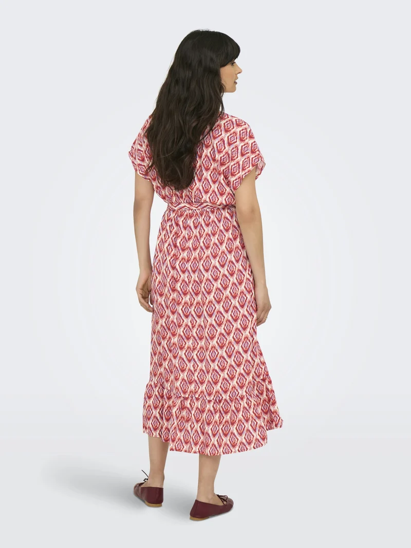 ONLZILLA ADELE SS LONG DRESS NOOS W, Equestrian Red/547 WARM
