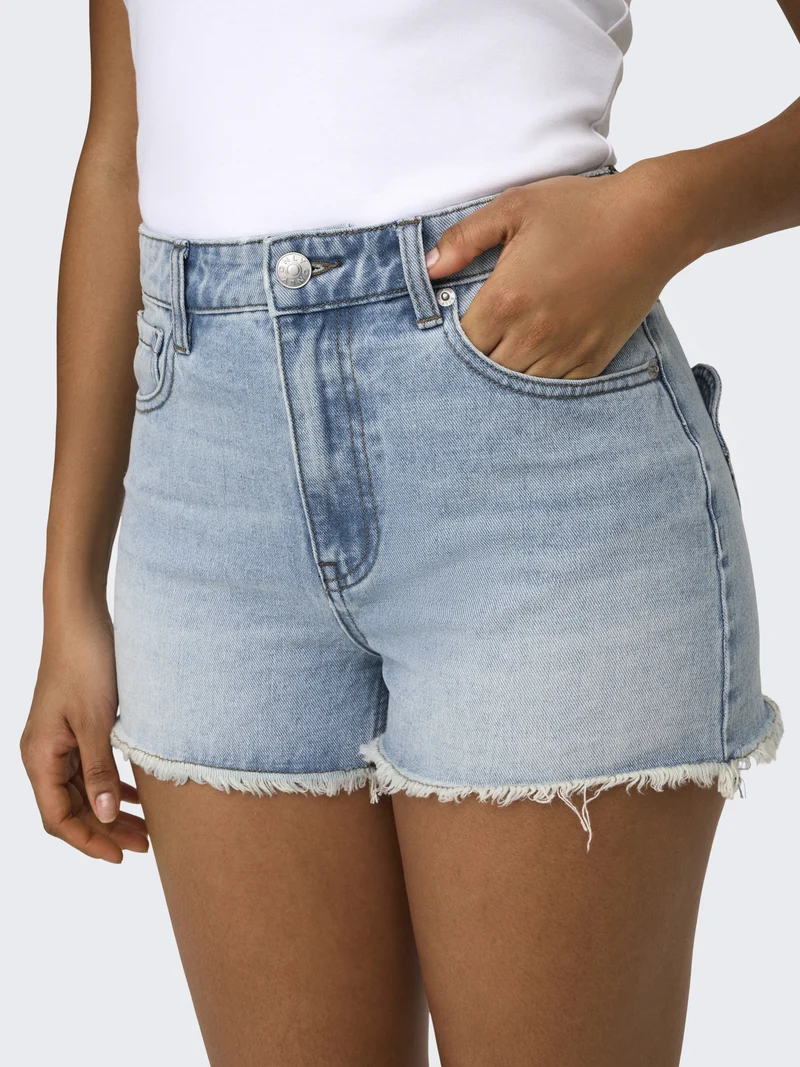ONLZUMA HEART POCKET DNM SHORTS GUA, Light Blue Denim