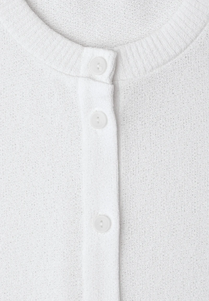 knit look short jacket, off white