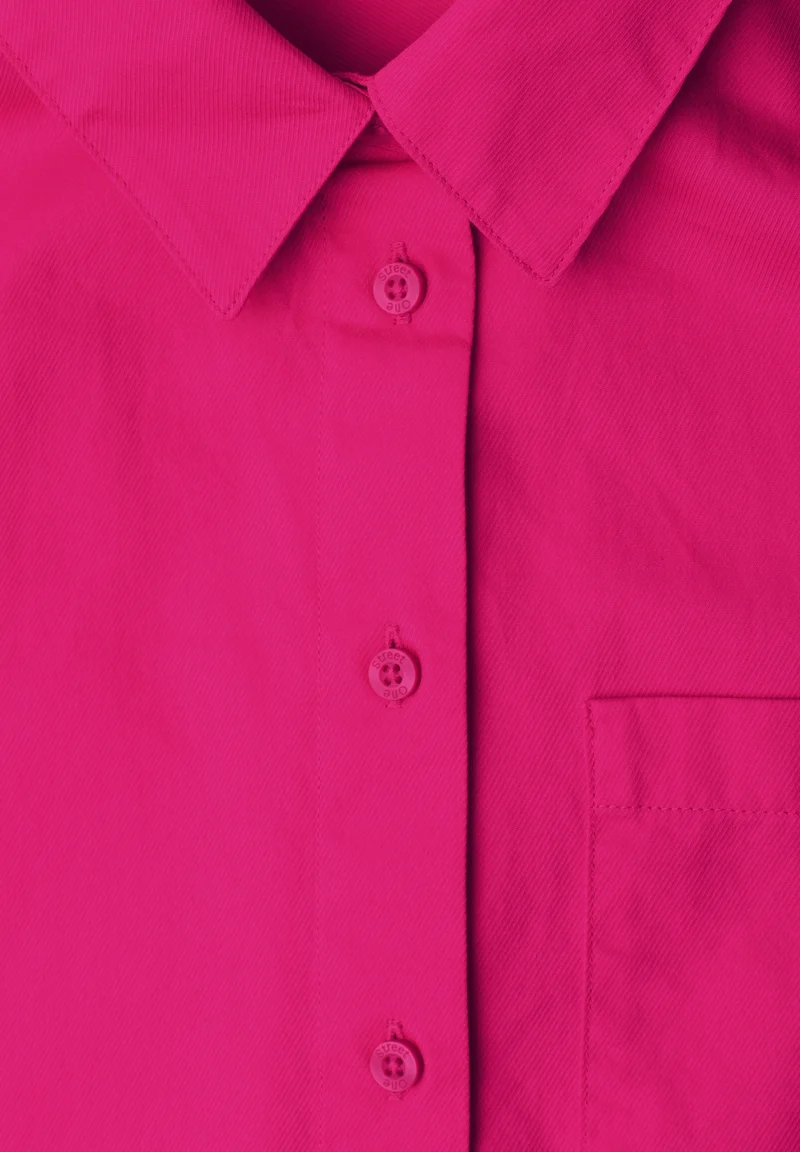 QR Cotton shirtcollar blouse w, magenta dream