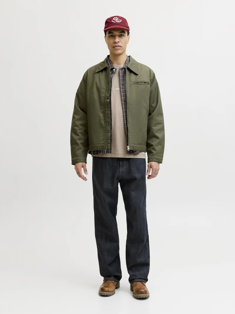 JORNORREBRO EMB TEE SS CREW NECK NO, Vintage Khaki