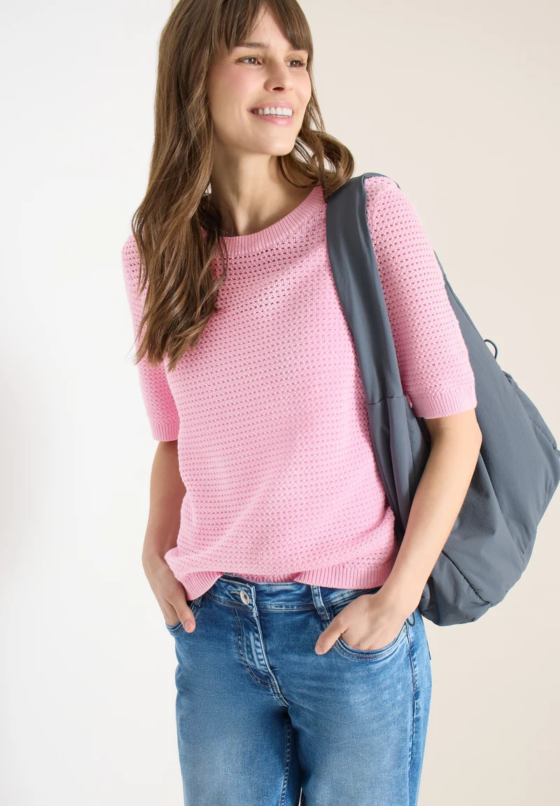 Structured Roundneck, light blush rose