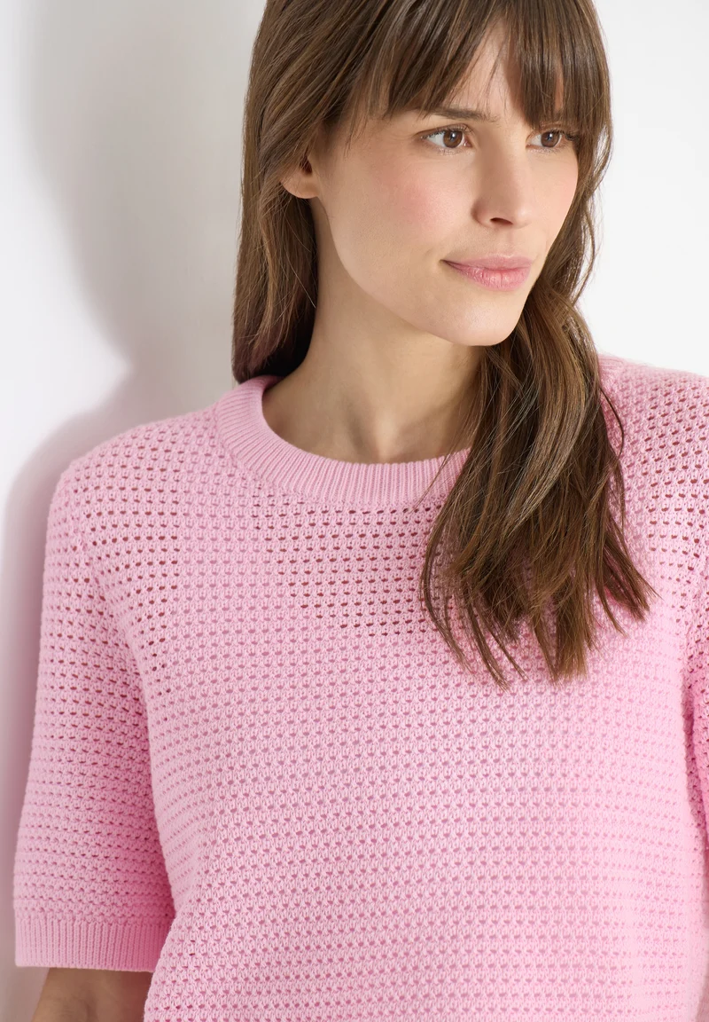 Structured Roundneck, light blush rose