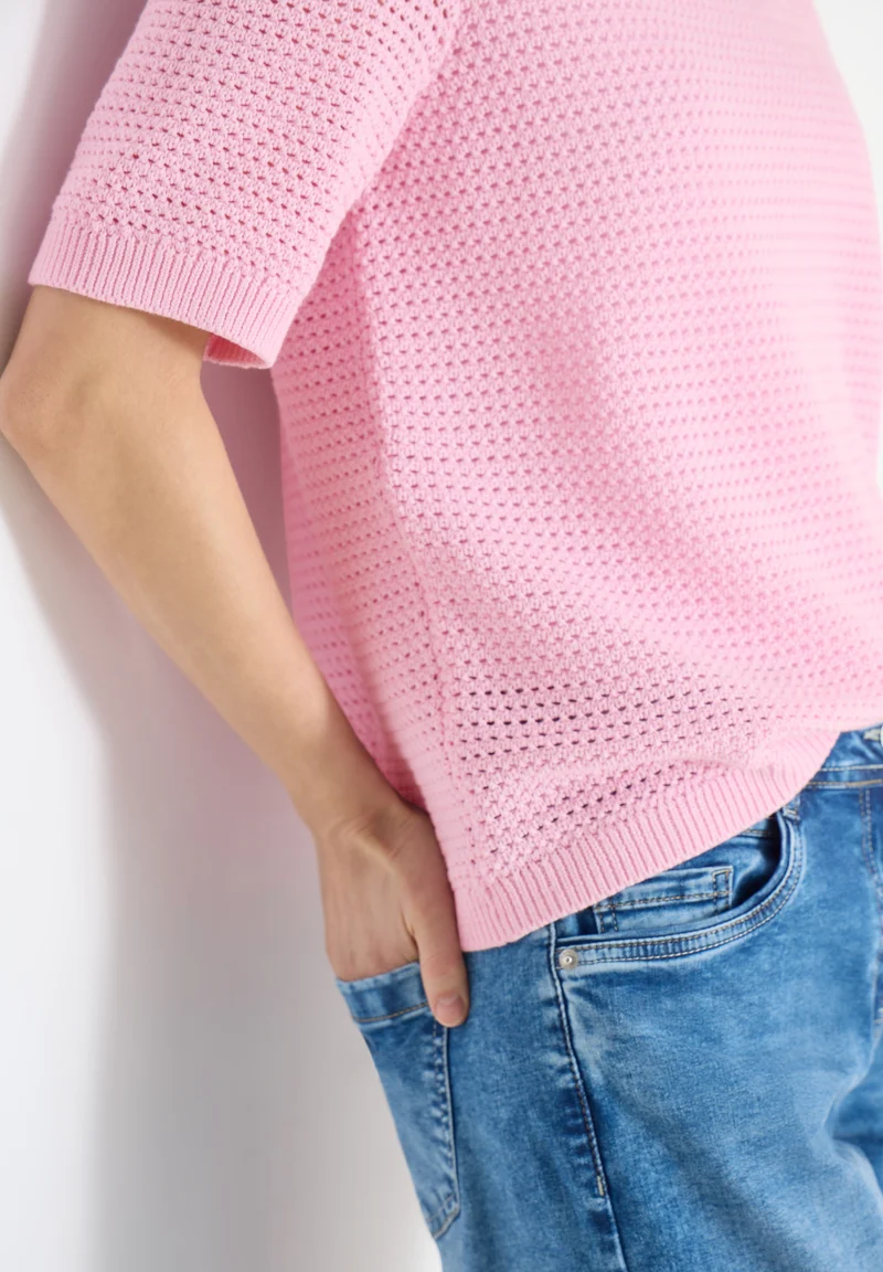 Structured Roundneck, light blush rose
