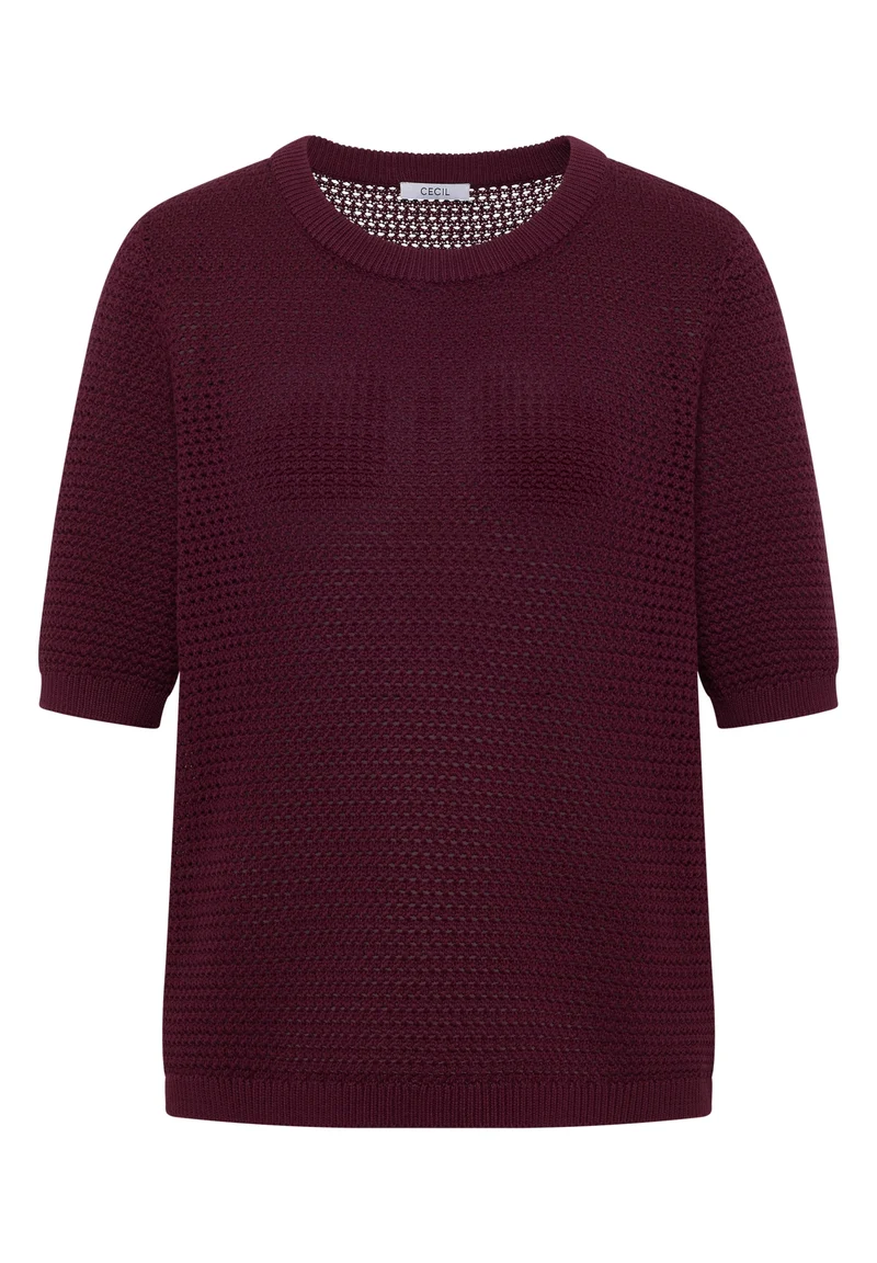 Structured Roundneck, sweet grape red