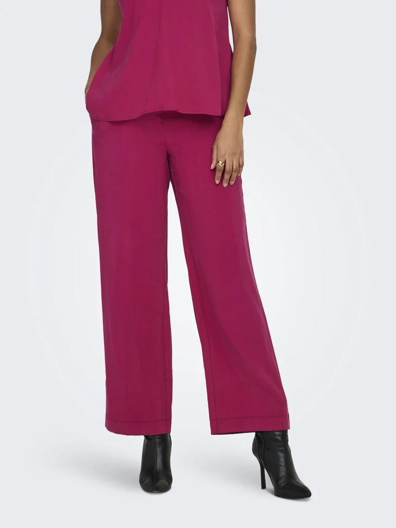 ONLMADELI OAKLYN LONG PULL UP PANTS, Sangria