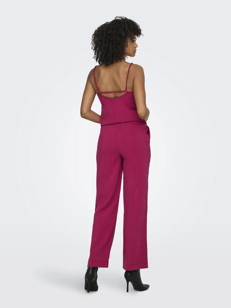 ONLMADELI OAKLYN LONG PULL UP PANTS, Sangria