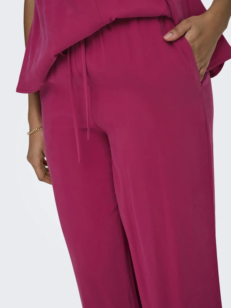 ONLMADELI OAKLYN LONG PULL UP PANTS, Sangria