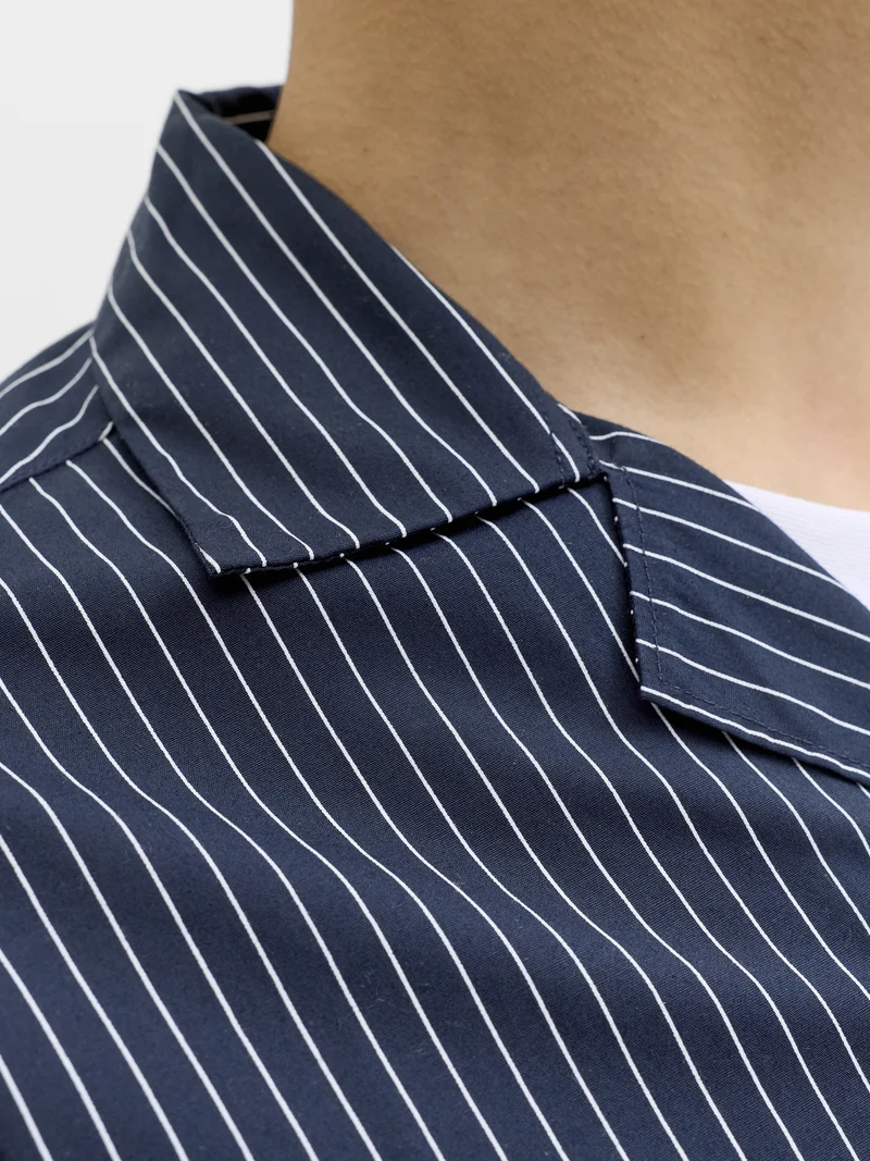 JORMENTON POPLIN STRIPE RESORT SHIR, Sky Captain