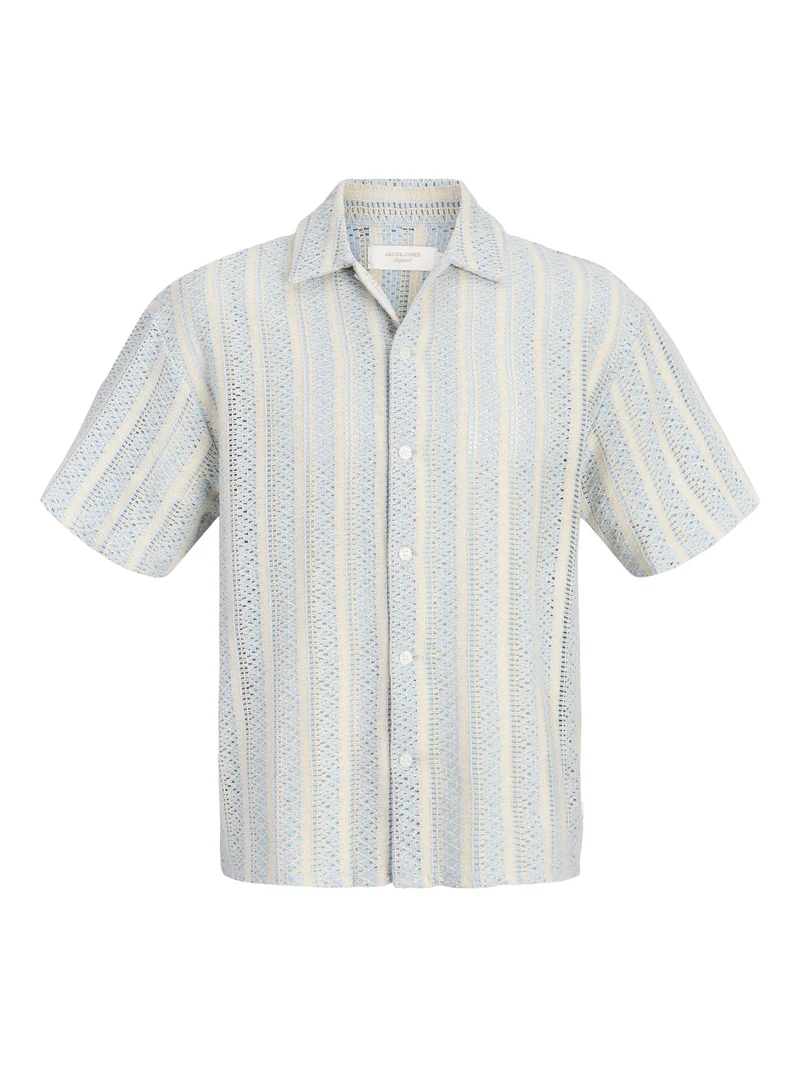 JORCOTEDAZUR BELLAGIO CROCHETSHIRT, Cashmere Blue