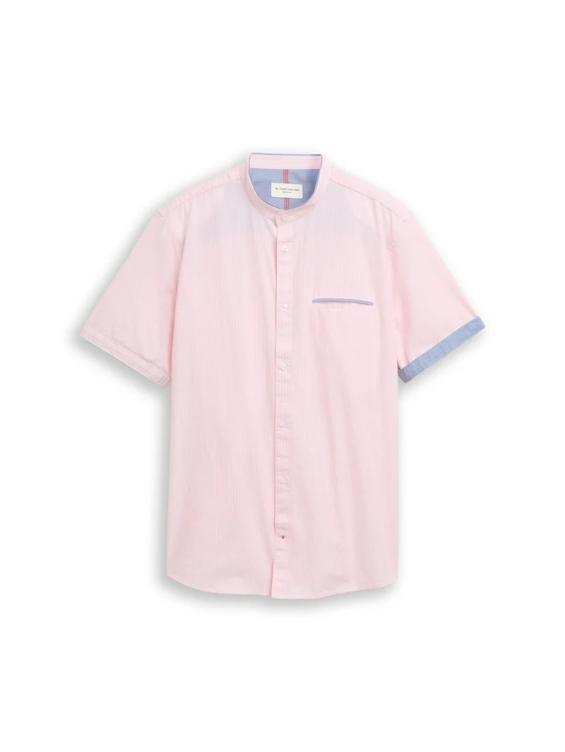 light structure shirt, red white small stripe