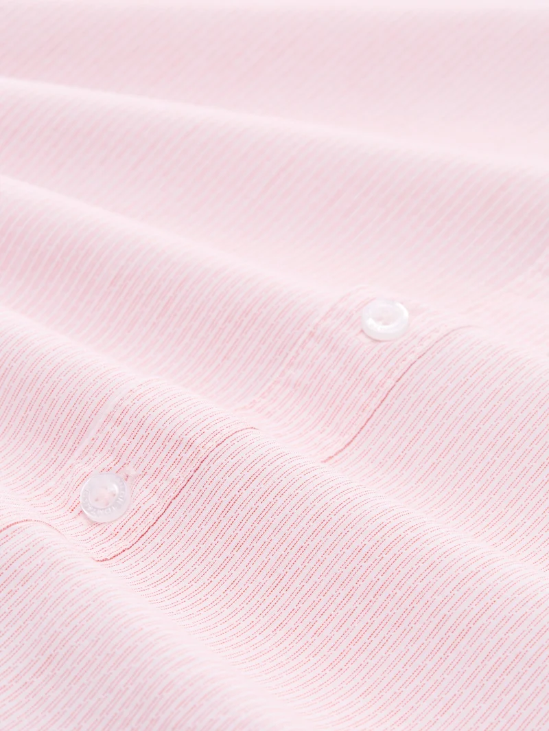 light structure shirt, red white small stripe