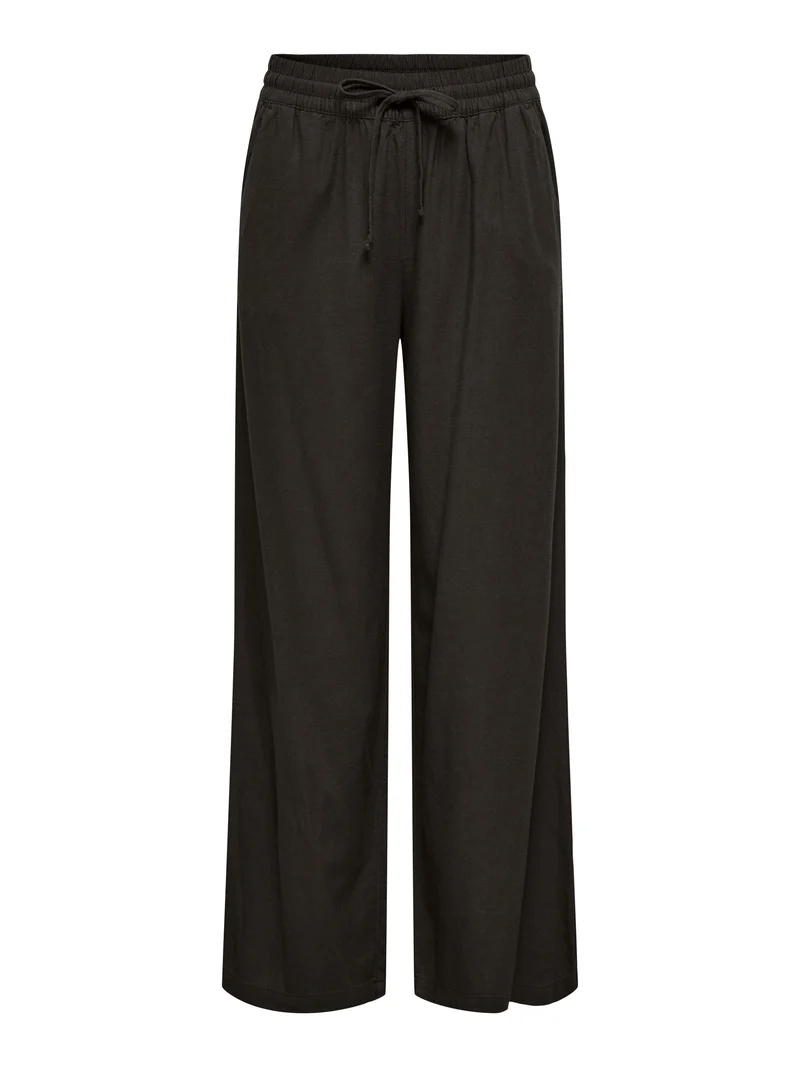 JDYSAY HW LINEN WIDE PANT WVN NOOS, Chocolate Torte