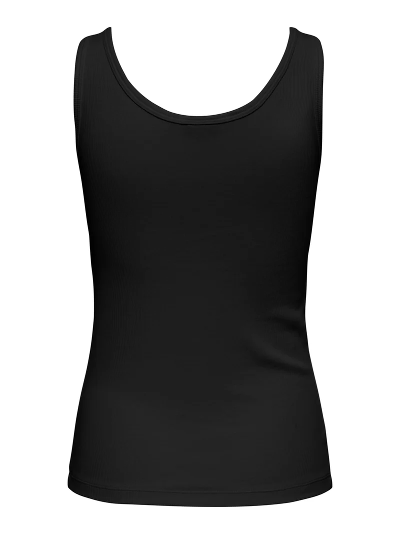 JDYLUCKY S/L O NECK TOP JRS DIA, Black